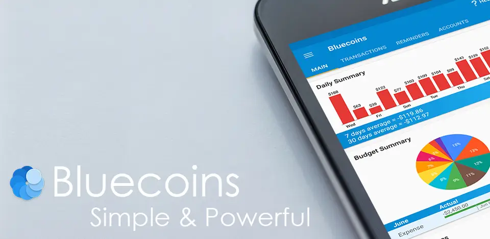 Bluecoins app interface